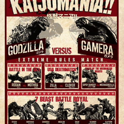 Kaijumania!! Wrestling Poster Art Print