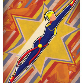 Marvel Comics - Fly, Fight, Win (Captain Marvel) Art Print